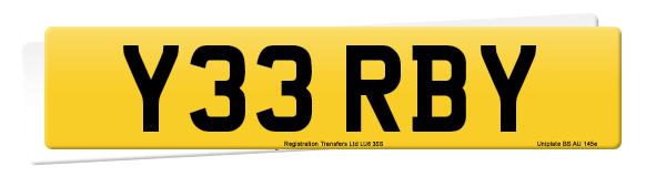 Registration number Y33 RBY